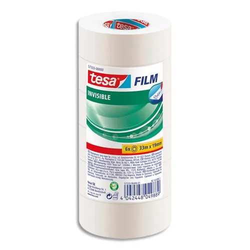 Illustration of product : TESA Tour de 6 Tesafilm® Invisible 33 m x 19 mm (1)
