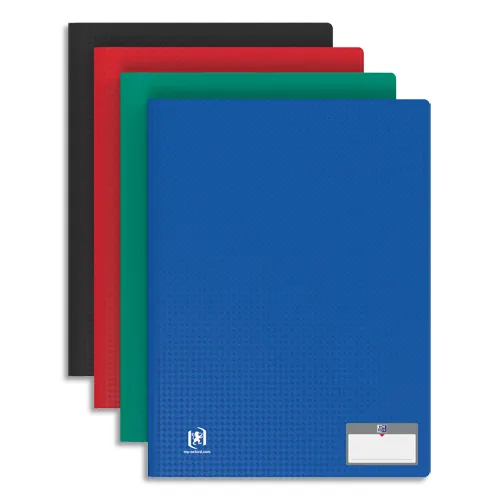 Illustration of product : Lot de 10 - OXFORD Protège documents MEMPHIS 120 vues, 60 pochettes. En polypropylène opaque. Assortis classique (1)