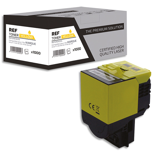 Illustration of product : PSN Cartouche compatible laser jaune Lexmark 70C2YO, 702HY, L1-LT702Y (1)