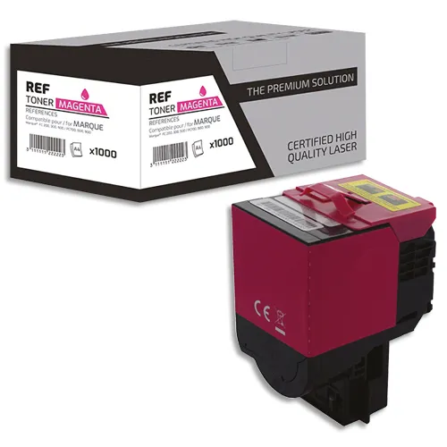 Illustration of product : PSN Cartouche compatible laser magenta Lexmark 80C2HM, L1-LT802XM (1)