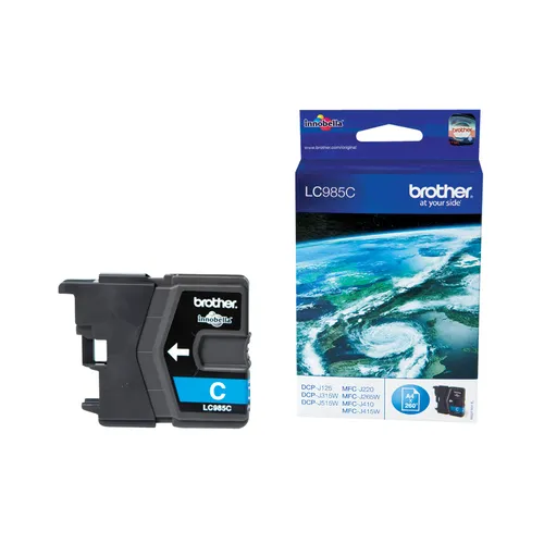 Illustration of product : BROTHER LC-985 cartouche dencre cyan capacité standard 260 pages pack de 1 (1)
