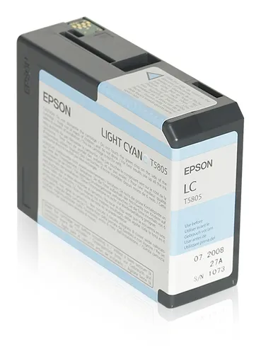 Illustration of product : EPSON T5805 cartouche de encre cyan clair capacité standard 80ml pack de 1 (1)