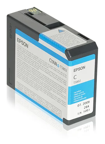 Illustration of product : EPSON T5802 cartouche de encre photo cyan capacité standard 80ml pack de 1 (1)