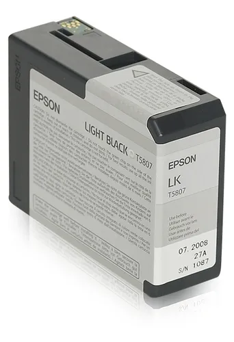 Illustration of product : EPSON T5807 cartouche de encre photo noir clair capacité standard 80ml pack de 1 (1)