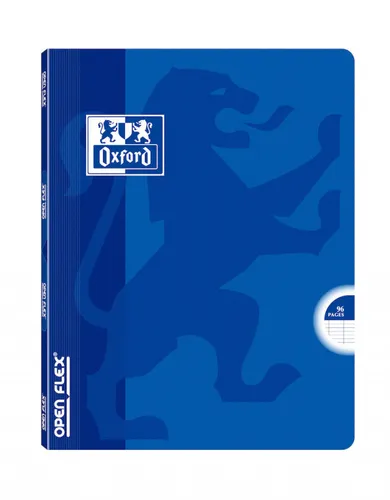 Illustration of product : OXFORD Cahier piqûre OPEN FLEX 96 pages petit format 17 x 22 cm grands carreaux Séyès. Couverture polypro (2)