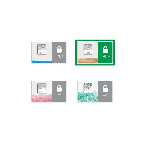 Illustration of product : LEITZ Destructeur de documents IQ Office Pro P-5+ coupe super micro 2x5mm 7 feuilles 30 litres 80040000 (7)