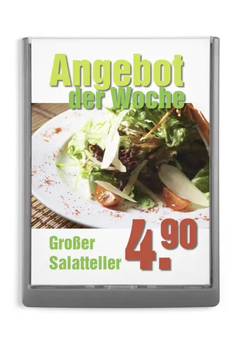 Illustration of product : DURABLE Plaque de porte Clicksign A4 en ABS - livrée avec kit fixations - L210 x H297 mm - Graphite (5)
