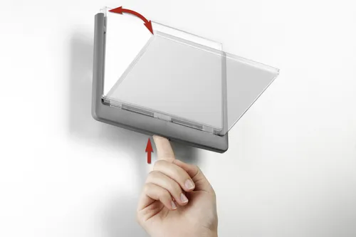 Illustration of product : DURABLE Plaque de porte Clicksign A4 en ABS - livrée avec kit fixations - L210 x H297 mm - Graphite (11)