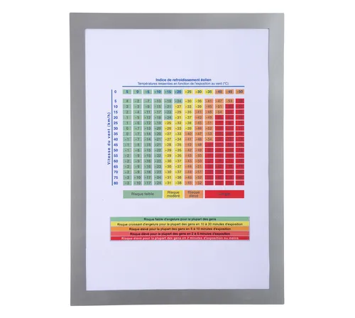 Illustration of product : EXACOMPTA Pochette d&#039;affichage magnétique format A4. Coloris cadre argent (1)
