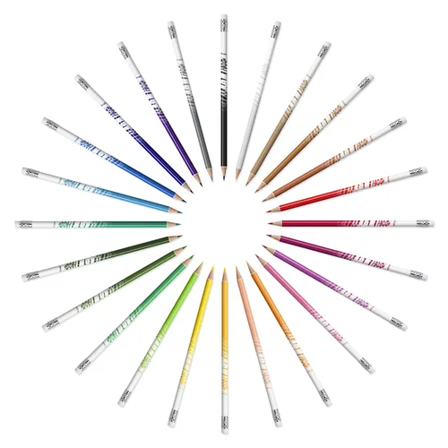 Illustration of product : BIC Kids Evolution Illusion Crayons de Couleur Effaçables - Couleurs Assorties, Etui Carton de 12 (2)