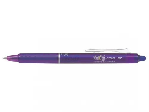 Illustration of product : PILOT Stylo Roller FriXion Clicker rétractable, pointe moyenne Violet (1)