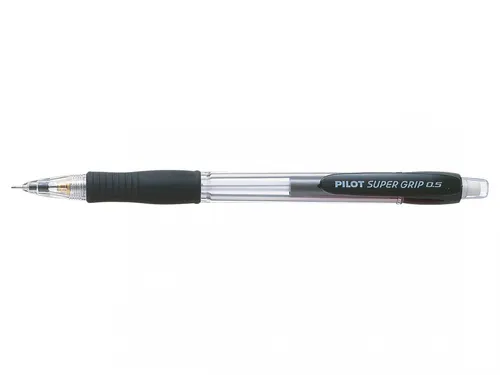 Illustration of product : PILOT Porte-mine 0,5 mm rechargeable corps plastique avec grip caoutchouc Noir SUPERGRIP H185 (1)