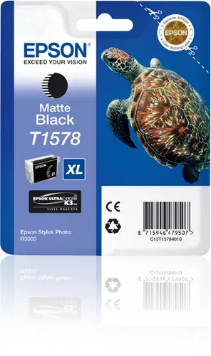 Illustration of product : EPSON T1578 cartouche de encre noir mat capacité standard 1-pack blister sans alarme (1)