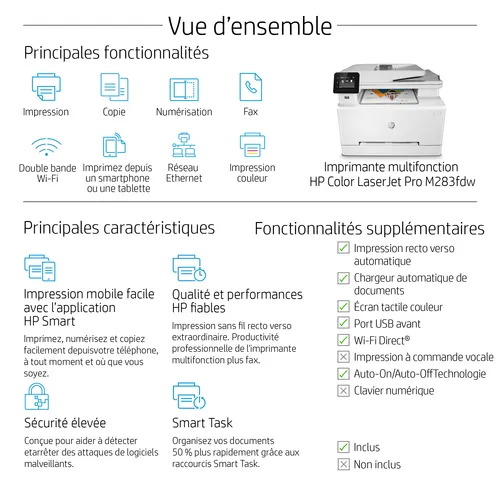 Illustration of product : HP Color LaserJet Pro MFP M283fdw (8)