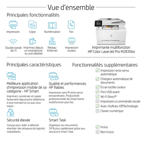 Illustration of product : HP Color LaserJet Pro MFP M283fdw (16)
