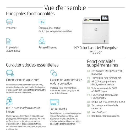 Illustration of product : HP Color LaserJet M555DN (12)