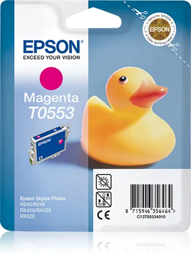 Illustration of product : EPSON T0553 cartouche d encre magenta capacité standard 8ml 290 pages 1-pack blister sans alarme (1)