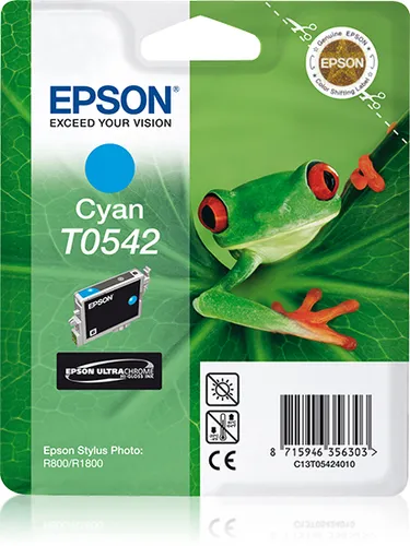 Illustration of product : EPSON T0542 cartouche d encre cyan capacité standard 13ml 400 pages 1-pack blister sans alarme (1)