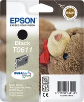 Illustration of product : EPSON T0611 cartouche d encre noir capacité standard 8ml 250 pages 1-pack blister sans alarme (1)