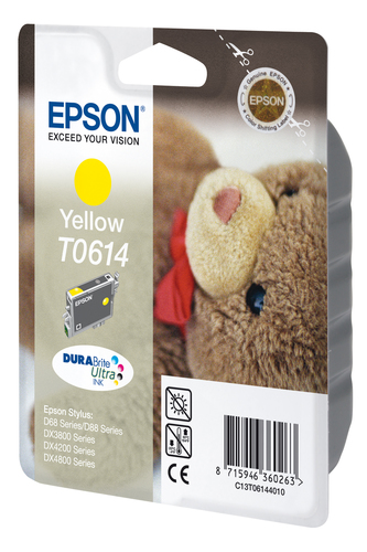 Illustration of product : EPSON T0614 cartouche d encre jaune capacité standard 8ml 250 pages 1-pack blister sans alarme (3)