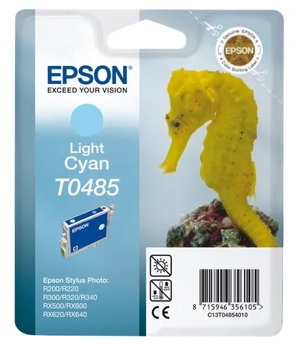 Illustration of product : EPSON T0485 cartouche d encre cyan clair capacité standard 13ml 430 pages 1-pack blister sans alarme (3)