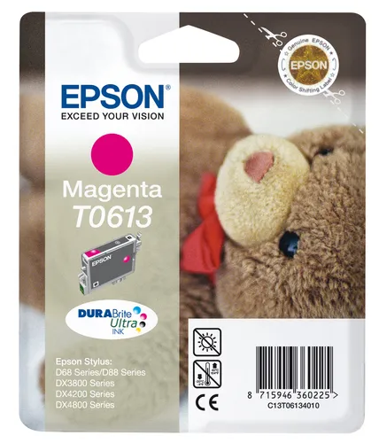 Illustration of product : EPSON T0613 cartouche d encre magenta capacité standard 8ml 250 pages 1-pack blister sans alarme (2)