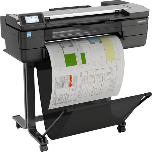 HP DesignJet T830 MFP 24 A1 - Incliné à droite avec impression