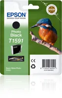 Illustration of product : EPSON T1591 cartouche d encre photo noir capacité standard 17 ml. 1-pack blister sans alarme Stylus Photo R2000 (1)