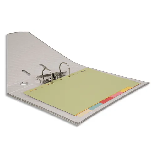 Illustration of product : PERGAMY Jeu 8 intercalaires neutres 8 touches carte recyclée 170g. Format A4. Coloris assortis pastel (1)