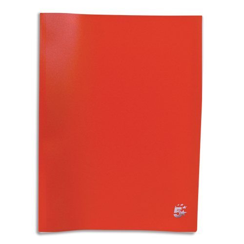 Illustration of product : PERGAMY Protège-documents en polypropylène 100 vues Rouge, couverture 3/10e, pochettes 6/100e (1)