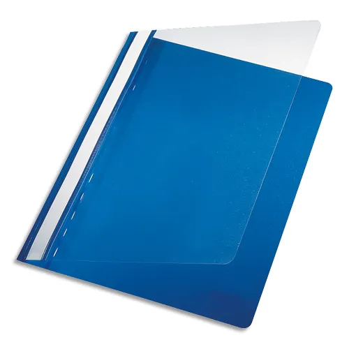 Illustration of product : PERGAMY Chemise de présentation à lamelle en PP 17/100eme format A4. Coloris Bleu foncé (1)