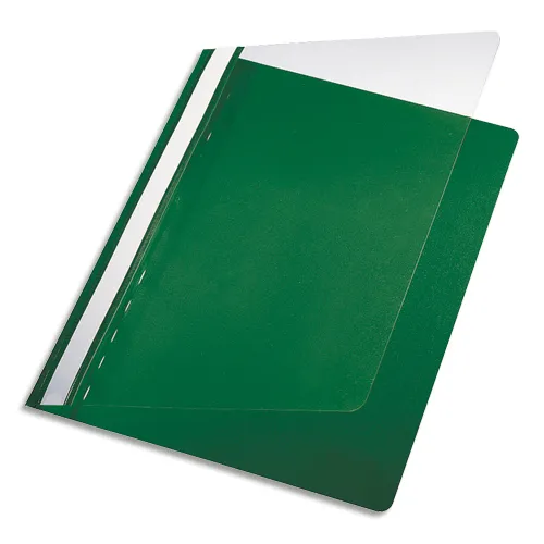 Illustration of product : PERGAMY Chemise de présentation à lamelle en PP 17/100eme format A4. Coloris Vert (1)