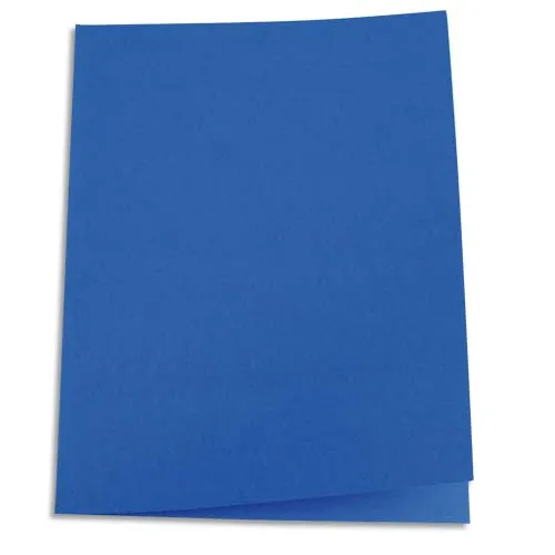 Illustration of product : PERGAMY Paquet de 100 chemises carte 180 grammes coloris Bleu foncé (1)