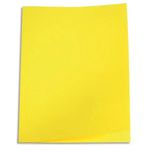 Illustration of product : PERGAMY Paquet de 100 chemises carte 180 grammes coloris Jaune vif (1)