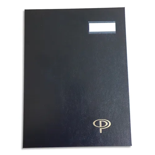 Illustration of product : PERGAMY Parapheur 16 compartiments, couverture plastifiée en PVC Noir. Dimensions : 24 x 32 cm. (1)