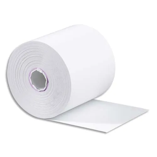 Illustration of product : Bobine carte bancaire 57x60x12mm, longueur 40 mètres, papier thermique 55g 1 pli sans BPA (1)