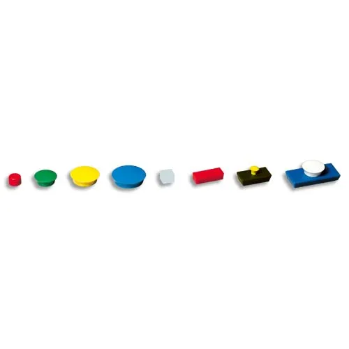 Illustration of product : Boîte de 5 aimants 25 mm ronds Bleu (1)