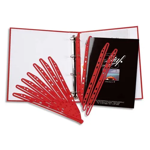 Illustration of product : Paquet de 100 bandes perforées porte- revues MAGI CLIP (1)
