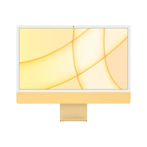Illustration of product : iMac 24 pouces écran Retina 4,5K : Puce Apple M1 CPU 8 cœurs et GPU 8 cœurs, 256Go - Jaune (1)