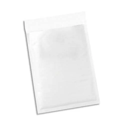 Illustration of product : PERGAMY Paquet de 100 pochettes en kraft Blanches intérieure bulles d'air format 18 x 26 cm (1)