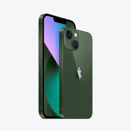 iPhone 13 128 Go Vert - Face et dos incliné