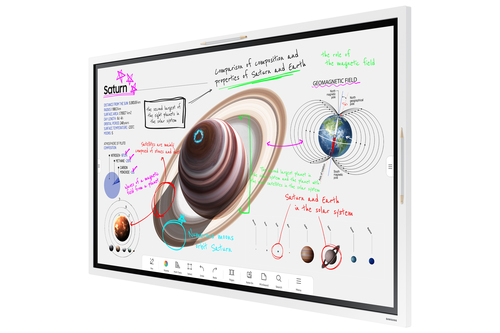 SAMSUNG WM55B 55p FLIP 4K 55" - Incliné à gauche