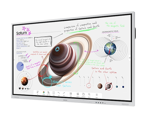 SAMSUNG WM75B Flip 4K 75" - Incliné à gauche