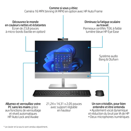 Illustration of product : HP EliteOne 840 i5-12600 23.8p 16Go 512Go SSD (13)