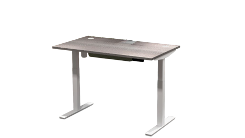 Bureau Individuel Envol classic - Bois et piètement gris 