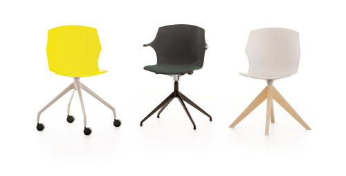 Chaises d'accueil My Frill - Jaune, noir et blanche