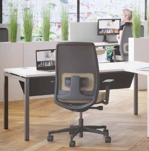 Bureau individuel CINETIC pietement droit