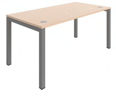 Bureau Individuel Astrolite - En bois et piètement gris