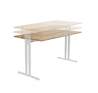 Bureau Individuel Essentiel - Réglable en hauteur 