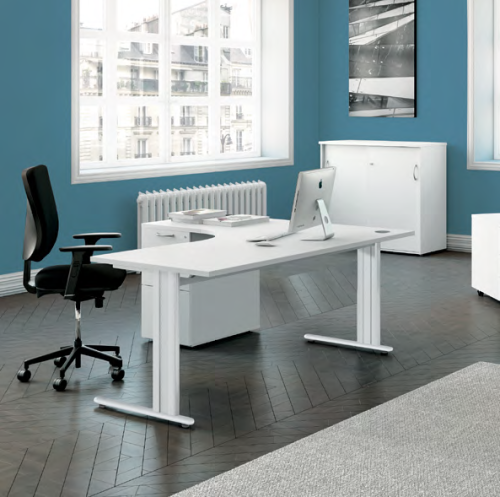 Bureau Individuel Essentiel - Blanc